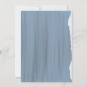 Moderne Elegante Dusty Slate Blue Wedding Einladung (Rückseite)