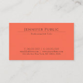 Moderne elegante Earth Colors - Personalisierte Vo Visitenkarte (Rückseite)