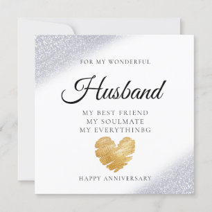 Moderne elegante Ehemannskarte Dankeskarte