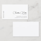 Moderne Elegante, einfach Beruflich handschriftlic Visitenkarte (Vorne/Hinten)