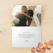 Moderne Elegante, einfache 2 Fotos geklappt Dankeskarte