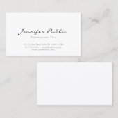 Moderne Elegante einfache Berufliche Template Chic Visitenkarte (Vorne/Hinten)