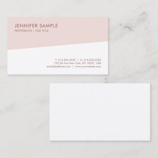 Moderne elegante einfache berufliche Trendy Visitenkarte (Vorne/Hinten)