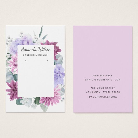 Moderne Elegante, einfache, blumengeschmückte Schm (Vorne & Hinten)