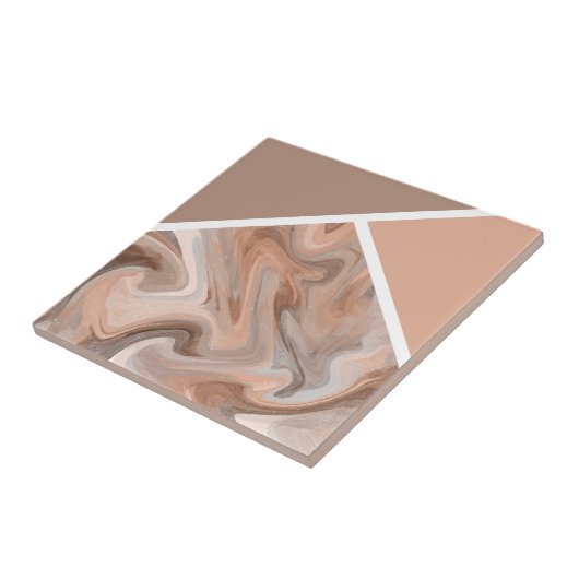 Moderne Elegante einfache Braun-Abstrakt Fliese (Seite)