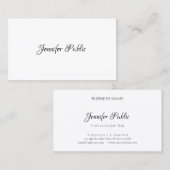 Moderne, elegante, einfache Designvorlage Beruflic Visitenkarte (Vorne/Hinten)