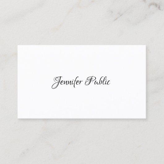 Moderne, elegante, einfache Designvorlage Beruflic Visitenkarte (Vorderseite)