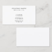 Moderne elegante einfache Designvorlage Monogramm Visitenkarte (Vorne/Hinten)