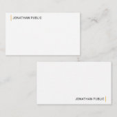 Moderne, elegante, einfache Designvorlage Personal Mitteilungskarte (Vorne/Hinten)