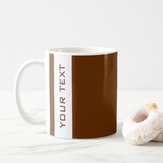 Moderne elegante, einfache Designvorlagennamen Kaffeetasse (Mit Donut)