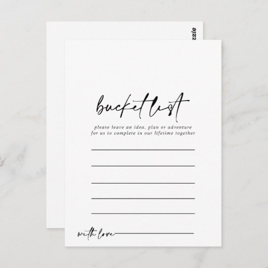 Moderne, elegante, einfache Eimerkarten Postkarte (Vorne/Hinten)