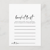 Moderne, elegante, einfache Eimerkarten Postkarte (Vorderseite)