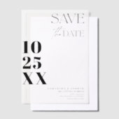 Moderne Elegante Einfache, fette Schrift Save the  Pergament Einladungen (Versetzt)