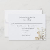 Moderne Elegante einfache Foliage Elfenbeinküche RSVP Karte (Vorderseite)