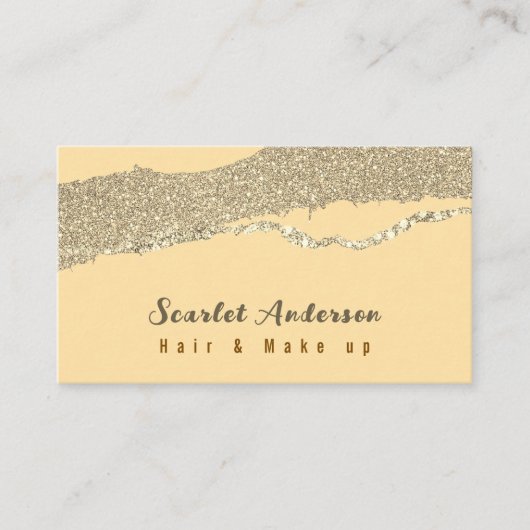 Moderne, elegante, einfache Glitterie Visitenkarte (Vorderseite)