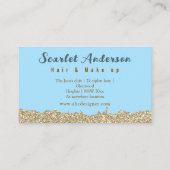 Moderne, elegante, einfache Glitterie Visitenkarte (Rückseite)