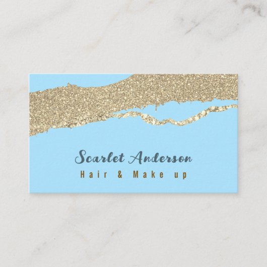 Moderne, elegante, einfache Glitterie Visitenkarte (Vorderseite)