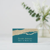 Moderne, elegante, einfache Glitterie Visitenkarte (Stehend Vorderseite)