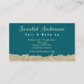 Moderne, elegante, einfache Glitterie Visitenkarte (Rückseite)