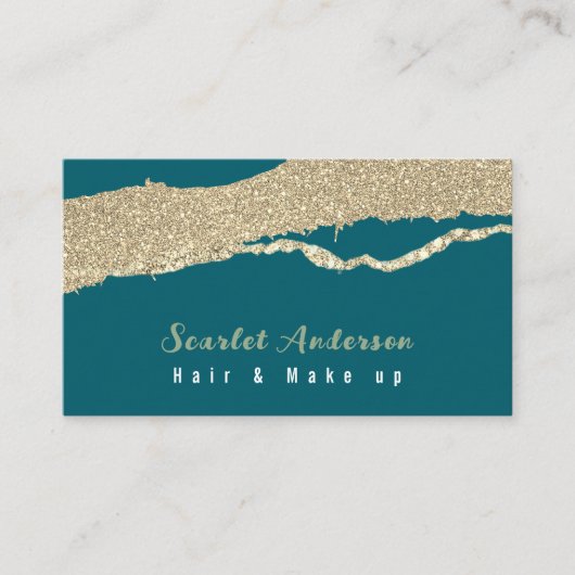 Moderne, elegante, einfache Glitterie Visitenkarte (Vorderseite)