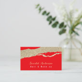 Moderne, elegante, einfache Glitterie Visitenkarte (Stehend Vorderseite)