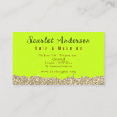 Moderne, elegante, einfache Glitterie Visitenkarte (Rückseite)