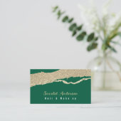 Moderne, elegante, einfache Glitterie Visitenkarte (Stehend Vorderseite)