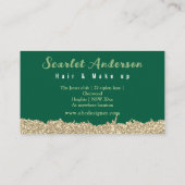 Moderne, elegante, einfache Glitterie Visitenkarte (Rückseite)