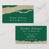 Moderne, elegante, einfache Glitterie Visitenkarte (Vorne/Hinten)