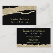 Moderne, elegante, einfache Glitterie Visitenkarte (Vorne/Hinten)