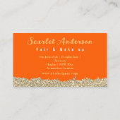 Moderne, elegante, einfache Glitterie Visitenkarte (Rückseite)