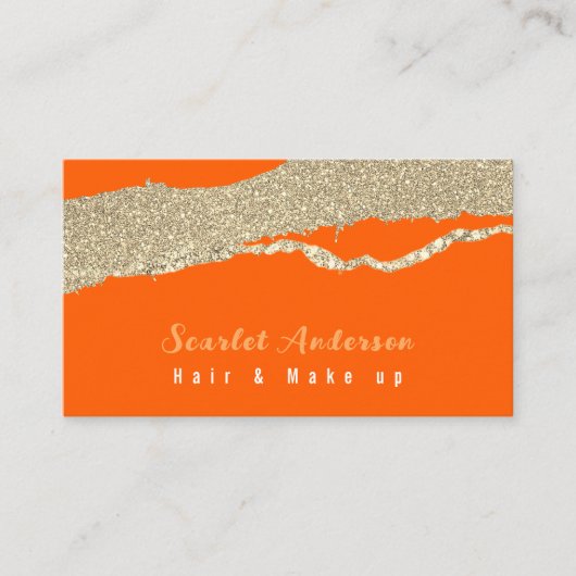 Moderne, elegante, einfache Glitterie Visitenkarte (Vorderseite)