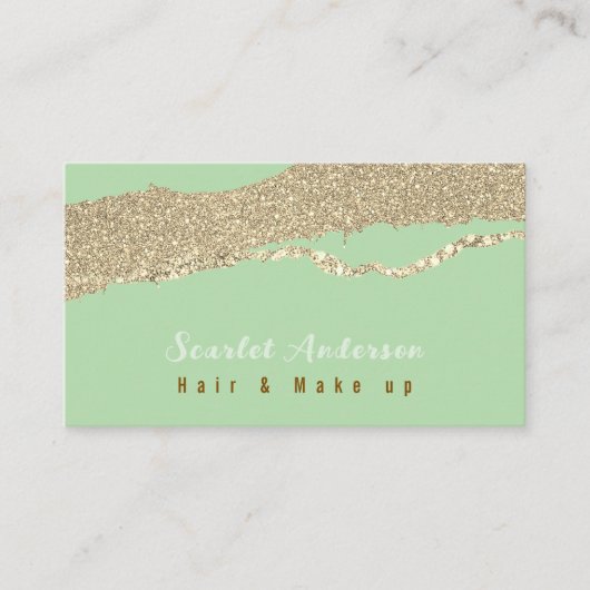 Moderne, elegante, einfache Glitterie Visitenkarte (Vorderseite)
