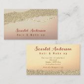 Moderne, elegante, einfache Glitterie Visitenkarte (Vorne/Hinten)