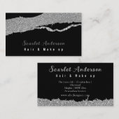 Moderne, elegante, einfache Glitterie Visitenkarte (Vorne/Hinten)