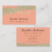 Moderne, elegante, einfache Glitterie Visitenkarte (Vorne/Hinten)