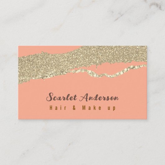 Moderne, elegante, einfache Glitterie Visitenkarte (Vorderseite)