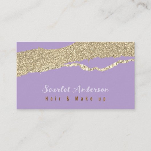 Moderne, elegante, einfache Glitterie Visitenkarte (Vorderseite)