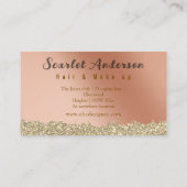 Moderne, elegante, einfache Glitterie Visitenkarte (Rückseite)