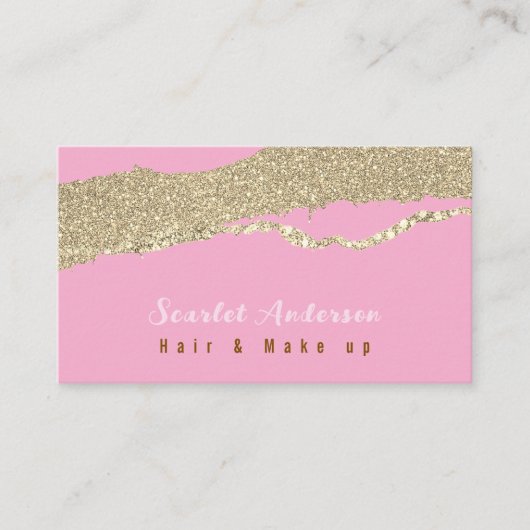 Moderne, elegante, einfache Glitterie Visitenkarte (Vorderseite)