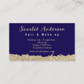 Moderne, elegante, einfache Glitterie Visitenkarte (Rückseite)