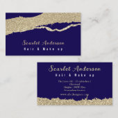 Moderne, elegante, einfache Glitterie Visitenkarte (Vorne/Hinten)