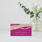 Moderne, elegante, einfache Glitterie Visitenkarte (Stehend Vorderseite)