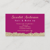 Moderne, elegante, einfache Glitterie Visitenkarte (Rückseite)