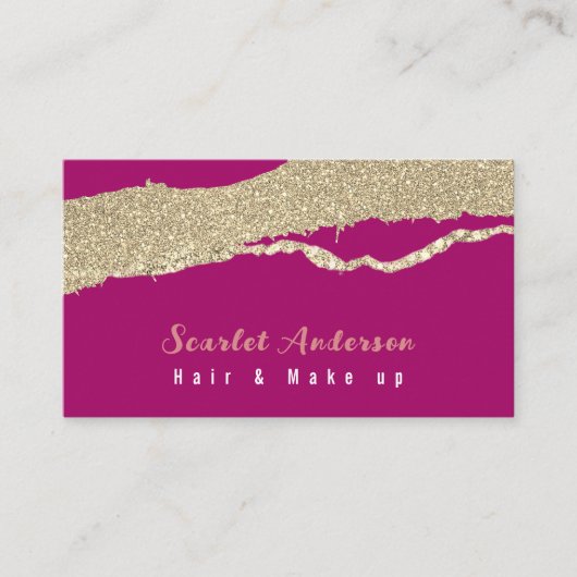 Moderne, elegante, einfache Glitterie Visitenkarte (Vorderseite)