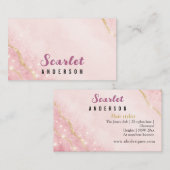 Moderne, elegante, einfache Glitterie Visitenkarte (Vorne/Hinten)