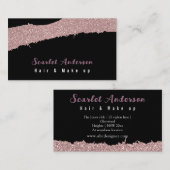 Moderne, elegante, einfache Glitterie Visitenkarte (Vorne/Hinten)