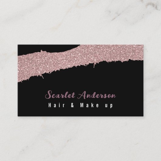 Moderne, elegante, einfache Glitterie Visitenkarte (Vorderseite)