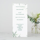 Moderne elegante einfache Hochzeitsprogramme (Stehend Vorderseite)