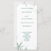Moderne elegante einfache Hochzeitsprogramme (Vorderseite)